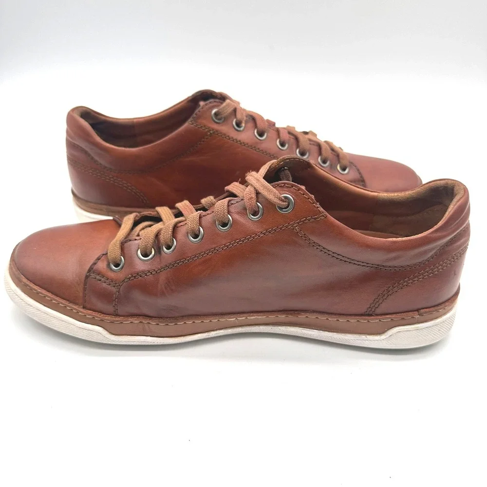 Allen Edmonds Porter Derby Sneakers Mens 8.5 D Tan Leather Low Top Portugal